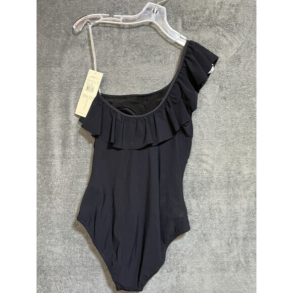 Profile By Gottex Pleat It Ruffle One Shoulder One Piece Swimsuit Sz. 10 NWT - Picture 3 of 4